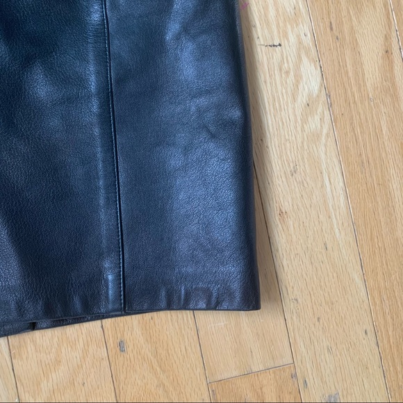 WOMEN 100% LEATHER MIDI SKIRT SIZE 7/8 - Picture 4 of 9